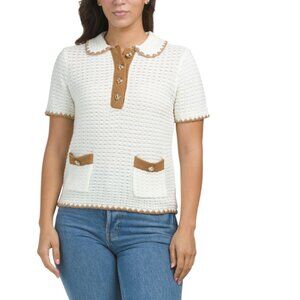 ZOE & CLAIRE cream Pull Over Sweater